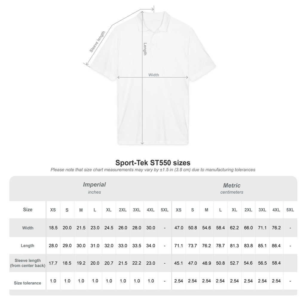 Men's Christian Wave Polo Shirt - Cross & Ocean Logo Embroidered