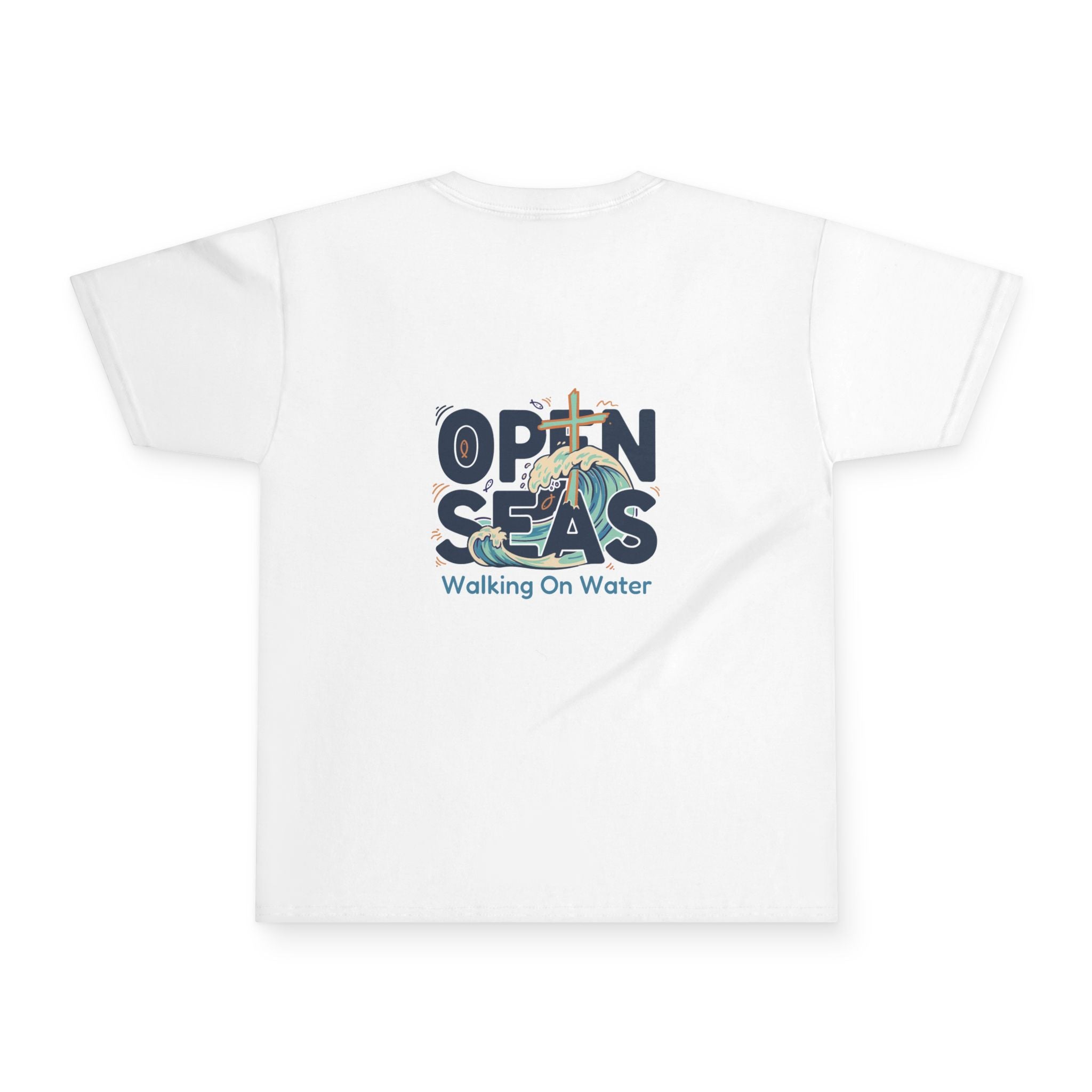 Youth Tee - "Open Seas: Walking On Water" Christian Ocean Graphic