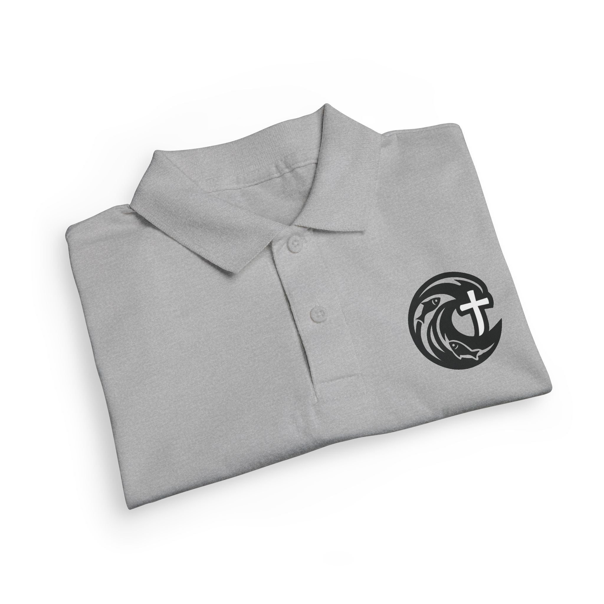 Youth Polo Shirt - Faith Cross Moon Emblem