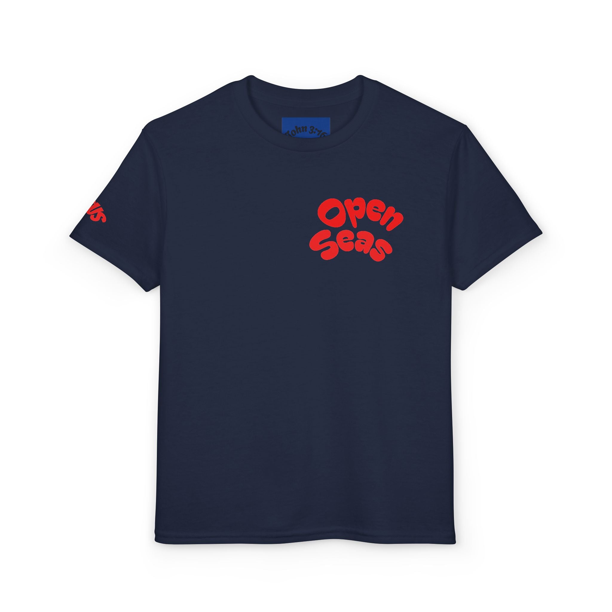 Open Seas Youth T‑Shirt — Minimal Nautical Logo Tee for Kids
