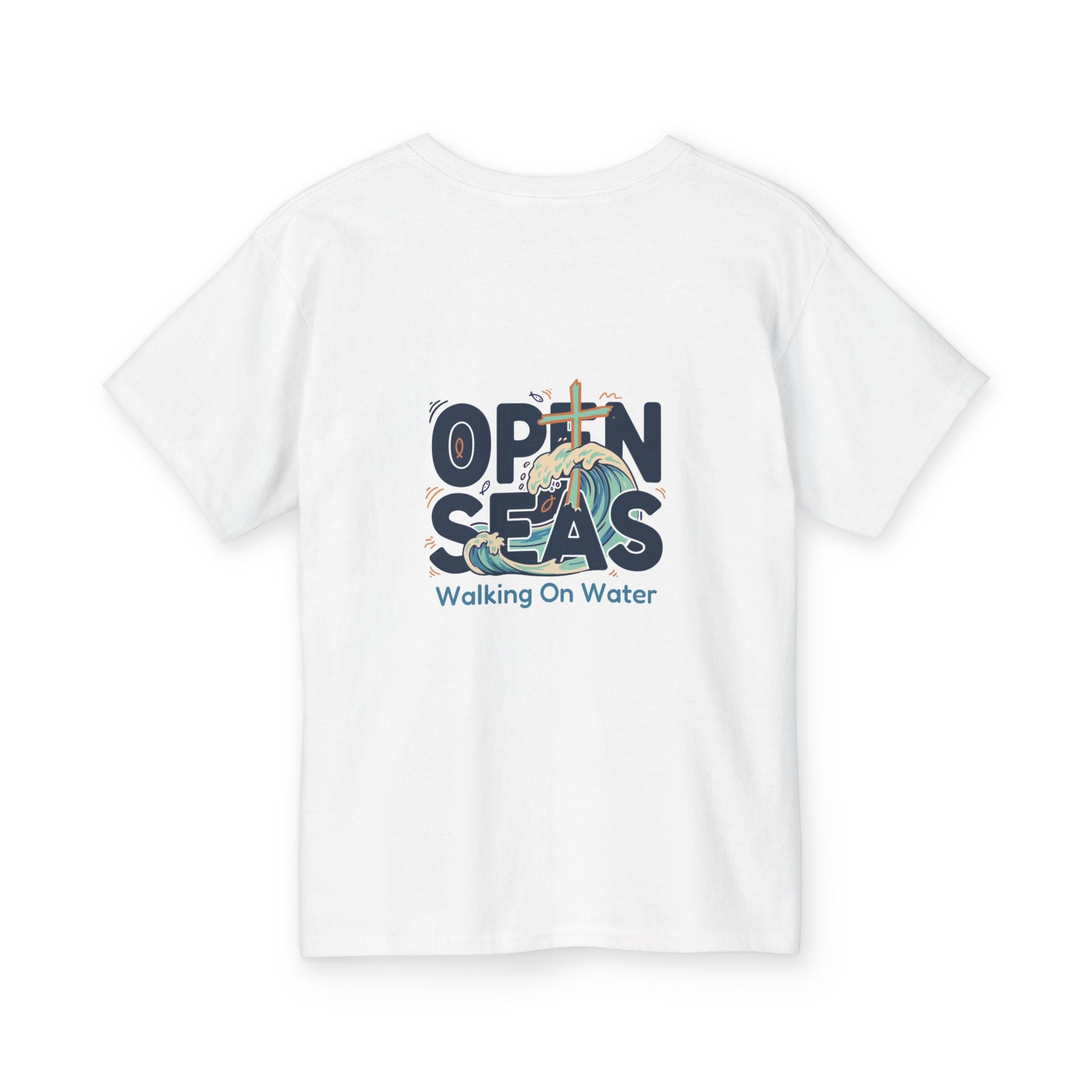 Youth Tee - "Open Seas: Walking On Water" Christian Ocean Graphic