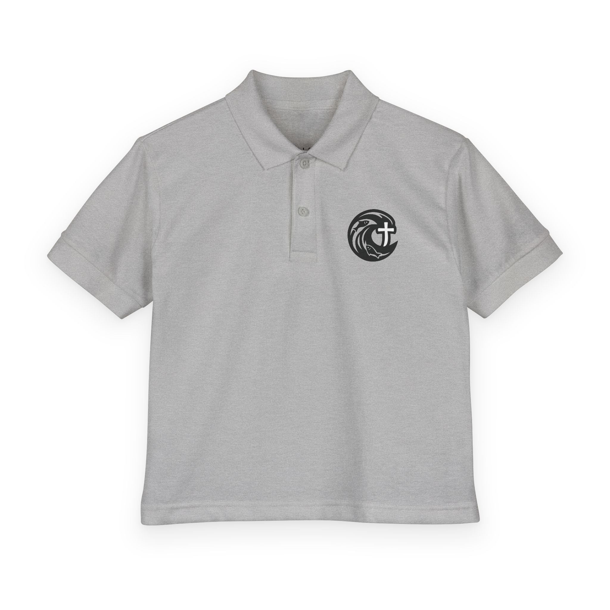 Youth Polo Shirt - Faith Cross Moon Emblem